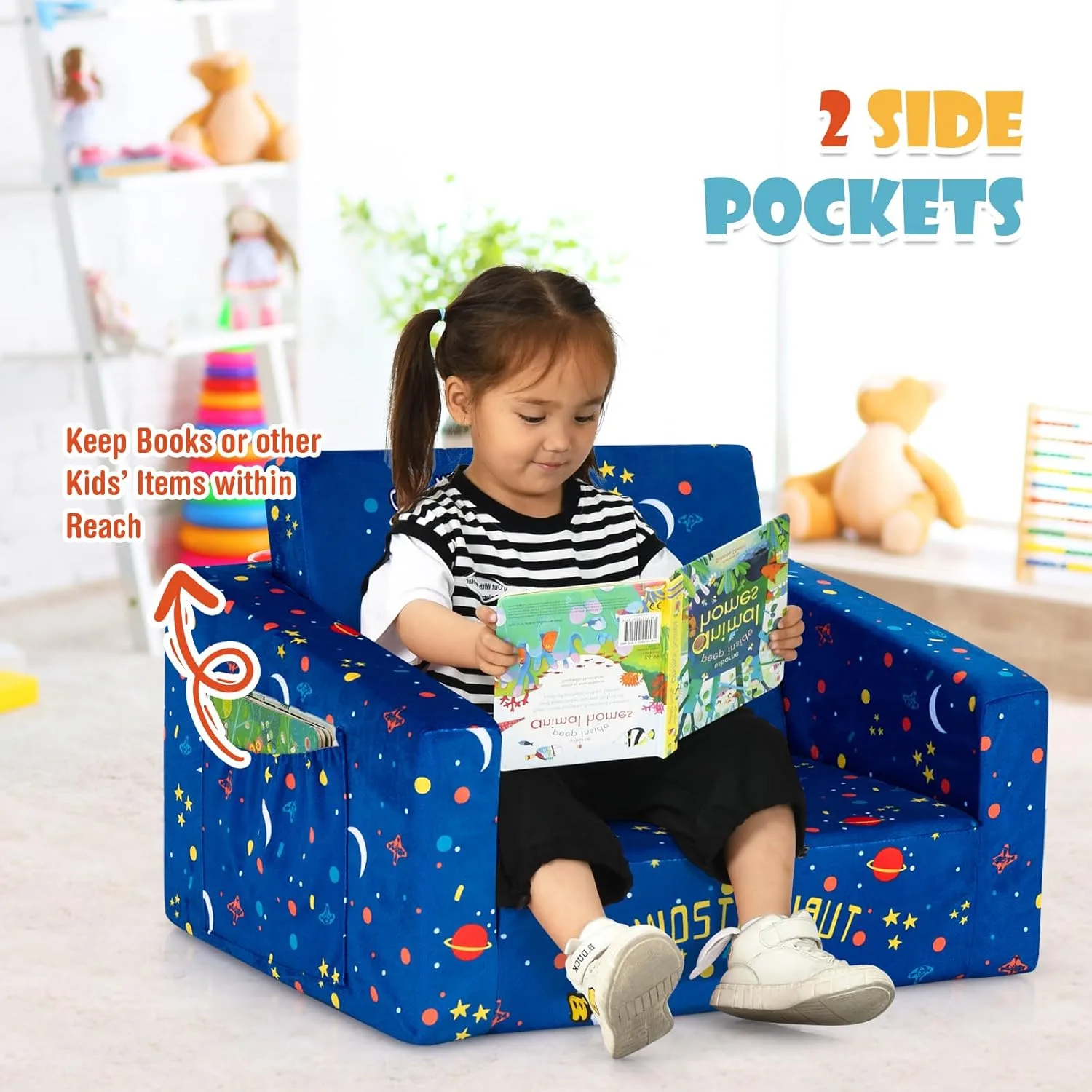 2 in 1 Children Folding Foam Sofa Bed