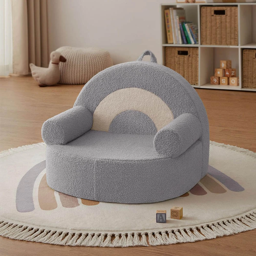 Custom Rainbow Shape Foldable Kids Sofa Chair