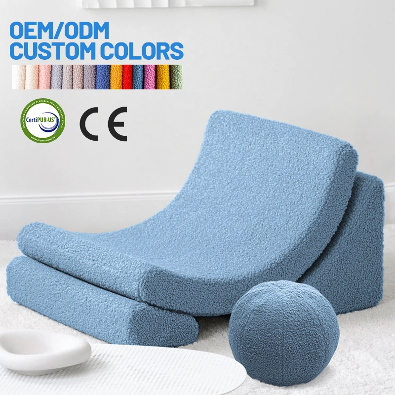 White Moon Shape Kids Foam Sofa Couch