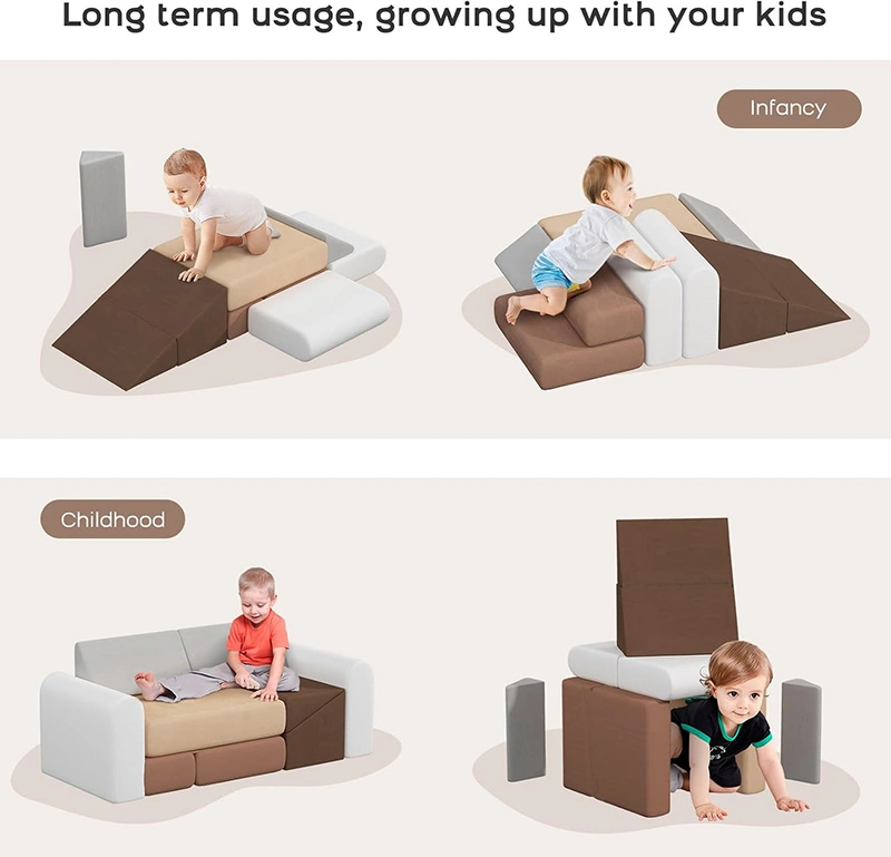 7-Piece Kids Sofa & Play Couch Climbing Foam Blocks Playset
