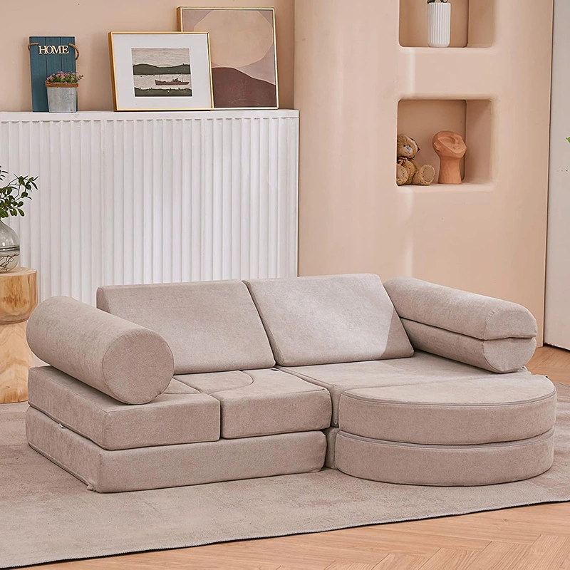 14PCS Luxury Kids Floor Sofa - Playhouse Play Set for Toddlers Babies