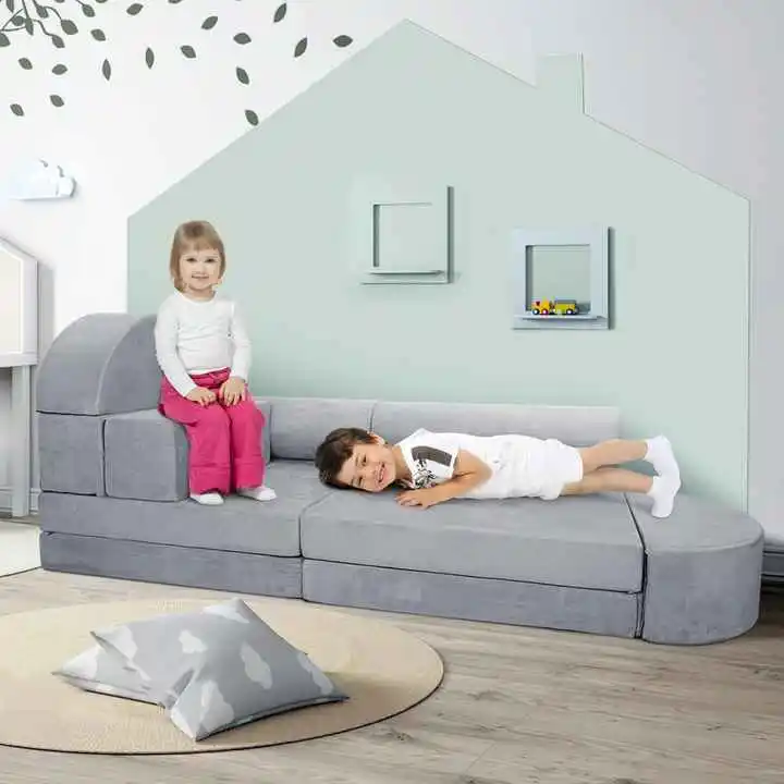10PCS Kids Modular Couch & DIY Play Blocks