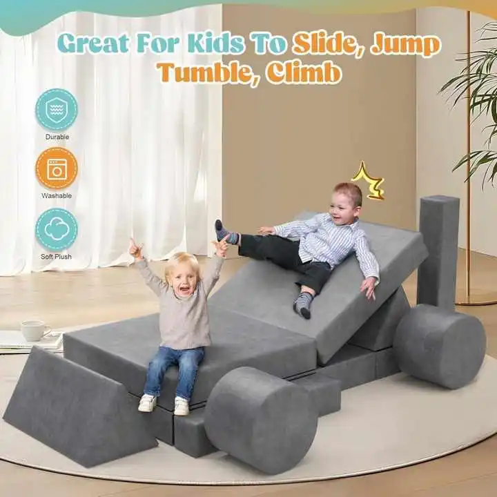 13pcs Compressiable Foam Children Sofa and DIY Playing Blocks