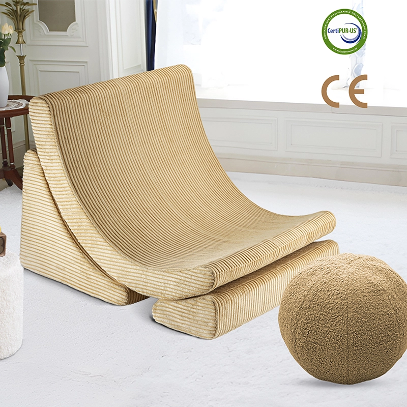 White Moon Shape Kids Foam Sofa Couch