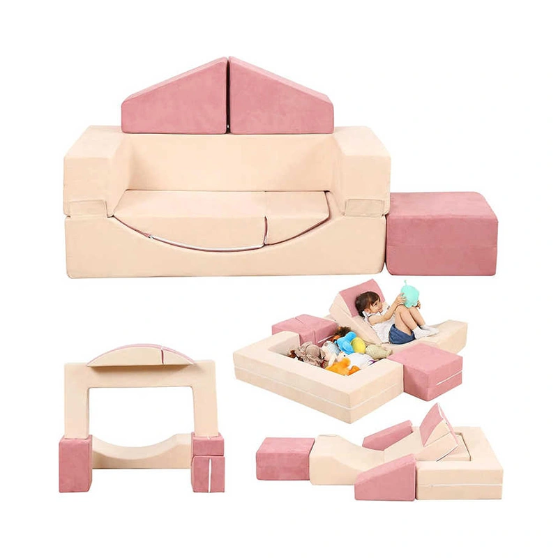 6 pcs Toddlers Foam Modular Sofa and Playing Cubes