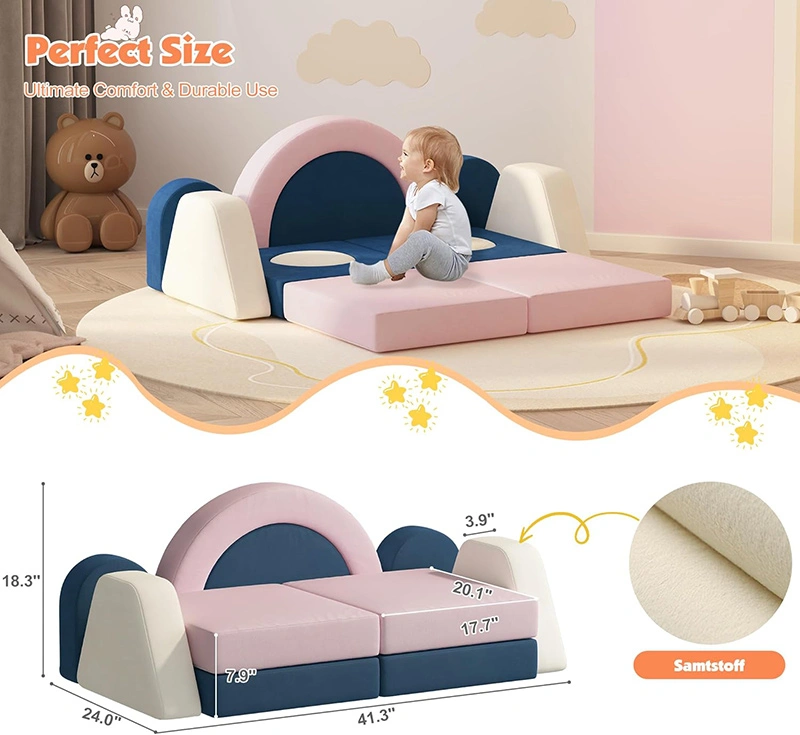 12 PCS Modular Kids Play Block Couch
