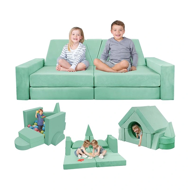 15pcs Kids Foam Modular Couch and Building Kits