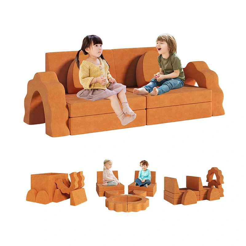 10pcs Kids Foam Modular Sectional Sofa and Climing Cubes