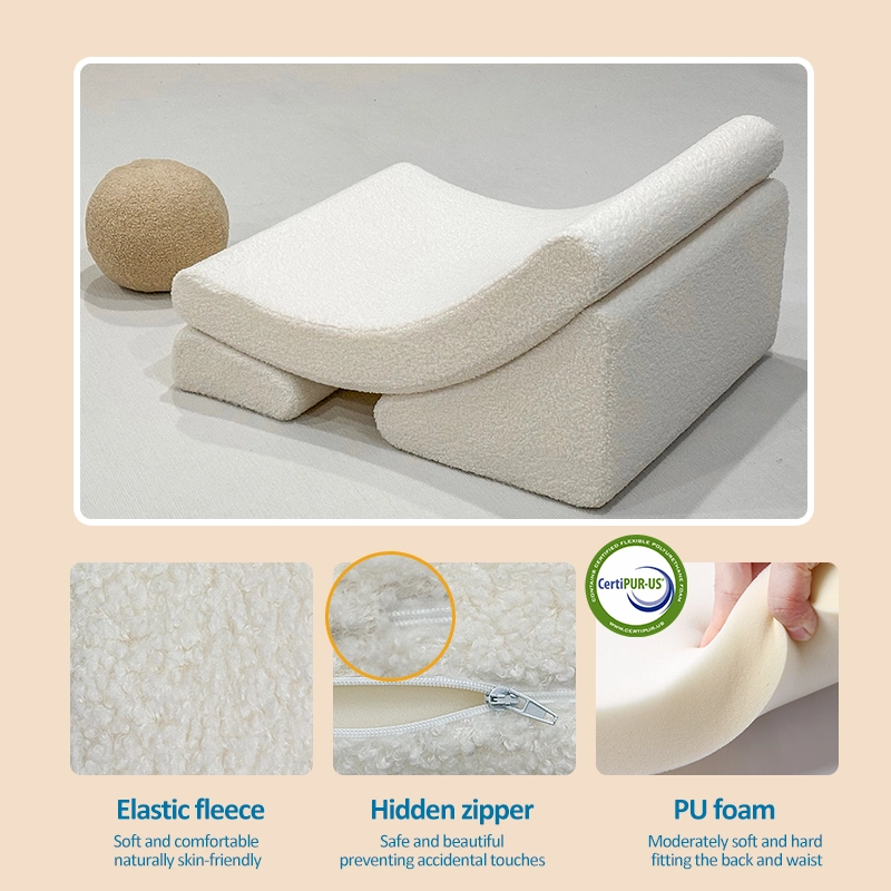 White Moon Shape Kids Foam Sofa Couch