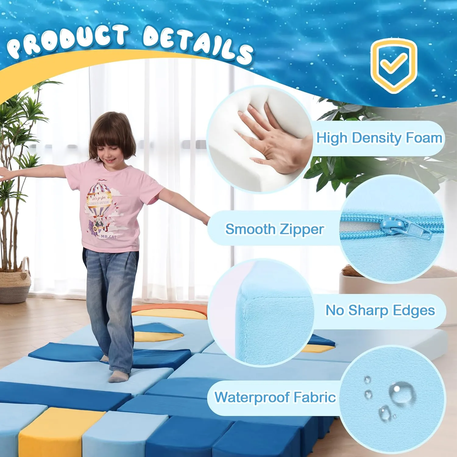 22Pcs Modular Kids Play Couch