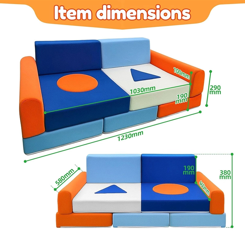 11pcs Creative Toddler Play Couch and Playroom Toys Cubes