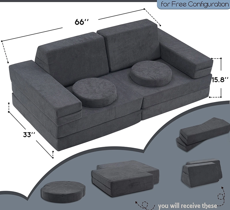 10pcs Kids Floor Sofa Toddlers Modular Foam Play Kits