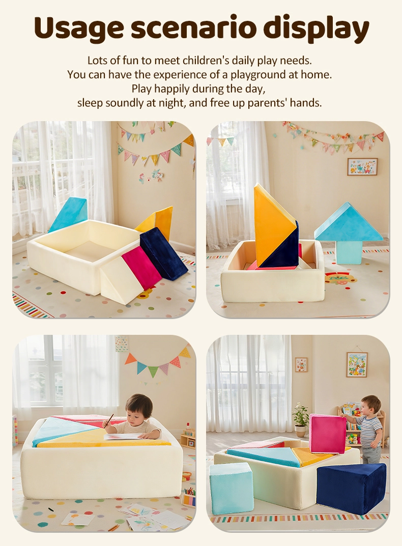 Kids Soft Play Building Blocks and Ball Pit