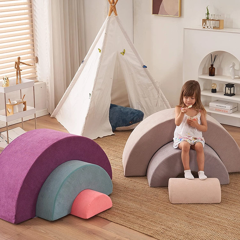 3pcs Rainbow Soft Foam Climbing Blocks
