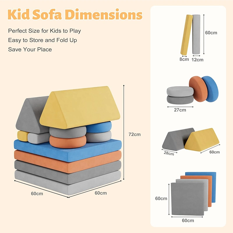 12 PCS Child Soft Climbing Fortplay Building Kits